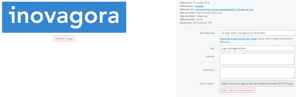 Exemple d'attribut ALT sur le logo Inovagora